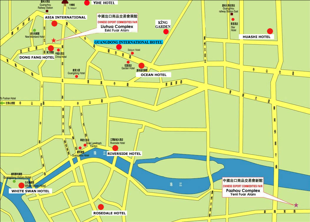 Dongfang Hotel Bölge Haritası için Tıklayınız